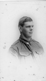 Photograph - A.I.F, Soldier Douglas Bell in Uniform 1918 -- Studio Portrait