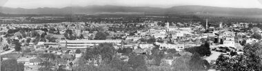 Photograph, Big Hill Area overlooking Stawell with the Stawell Technical School Building near the centre 1970's