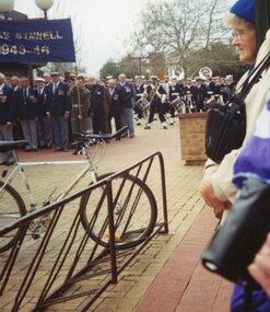 Photograph, H.M.A.S. Stawell Corvette Class & the freedom of entry to the city -- 50th anniversary of commissioning 1993