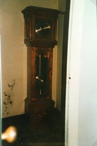 Photograph, Grandfather Clock -- designed and made by Mr R L Henderson -- Coloured