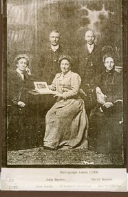 Photograph, Mr John Beynon, Mr David Beynon, Jane Lundy, Elizabeth Davidson, Ann Griffiths from Deep Lead c1906 -- Studio Portrait