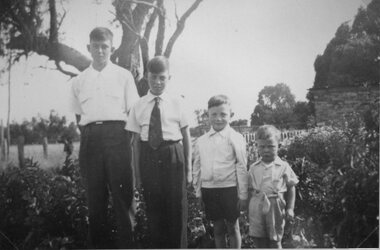 Photograph, Cray Family sons of Deep Lead with Bill, Frank, Rob & Tony 1952