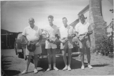 Photograph, Deep Lead Tennis Club members including Mr Alf Cray & Mr Keith Mitchell