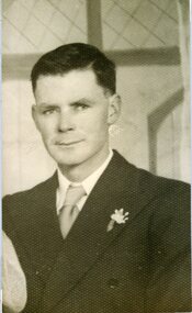 Photograph, Mr Charles Francis Bennet from Deep Lead was killed in an accident felling trees 1958 -- Studio Portrait