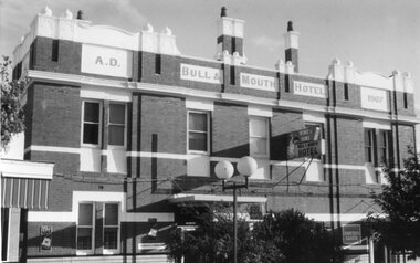 Photograph, Bull & Mouth Hotel in Main Street Stawell in the Gold Reef Mall c1984