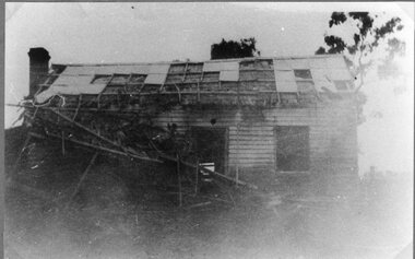 Photograph, "Ashen" Homestead Remnants in Murtoa after a Storm c1920’s