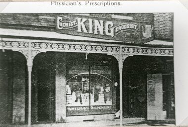 Photograph, King's Chemist & Druggist Store in Main Street Stawell