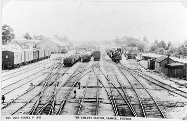 Photograph, Stawell Railway Yards c1900's -- Postcard