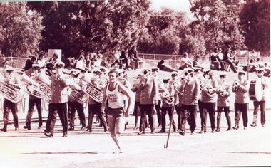Photograph, Brass Band Marching on Central Park Oval