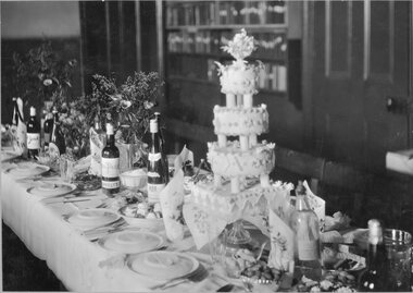 Photograph, Table Setting at Mr & Mrs Harris' Diamond Wedding Anniversary 1932