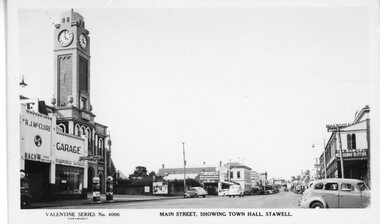 Photograph, Main Street Stawell looking East c1940 -- Postcard