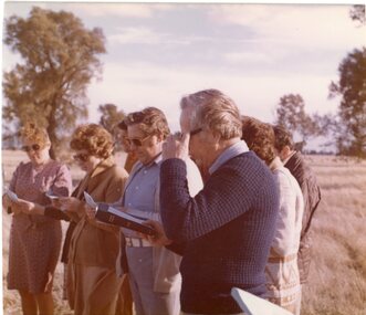 Photograph, Methodist Church -- Now Uniting Church -- a gathering at Carrs Plains -- 2 Photos -- Coloured