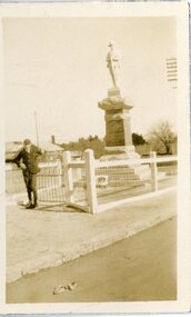 Photograph, Soldiers Memorial Stawell  --- Snapshot of young male in school uniform 1923