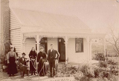 Photograph, Goldsworthy Family beside their house