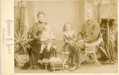 Photograph, Mr R M Goldsworthy II with one of his daughters and grandchildren