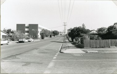 Photograph, Patrick Street & Clemes Street corner Stawell with the Technical School 1996