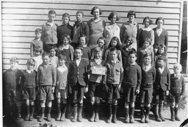 Photograph, Greens Creek State School Number 13?? with Students 1931/1932