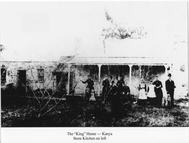 Photograph, Photograph of King family in front of house in Knya