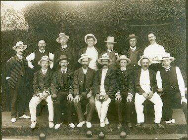 Photograph, Stawell Bowling Club members 1908