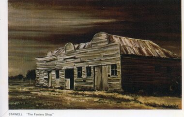 Photograph, Heal’s Blacksmith Shop in Byrne Street Stawell -- Sketch