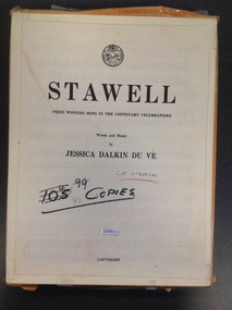 Book, Jessica Dalkin, Stawell - Sheet Music, 1969