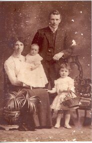Photograph, Mr Dexter Johnson & Mrs Florence Johnson nee Unknown with daughter Phyllis & baby Marjorie