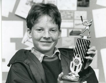 Photograph, Sub Juniors Best & Fairest at Indoor Cricket is Mark McLean 1991