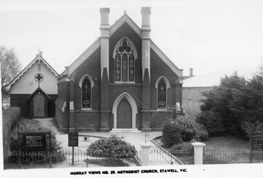 Photograph, Stawell Methodist Church in Main Street Stawell -- Postcard