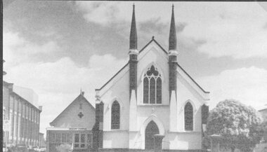 Photograph, Stawell Methodist Church in Main Street Stawell showing the Wesley Centre