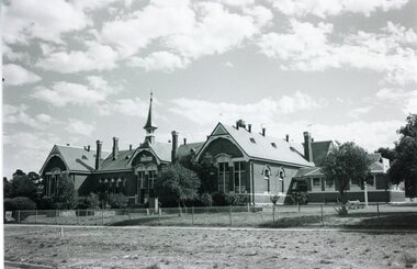 Photograph, Stawell Primary School Number 502 showing the steel front fencing