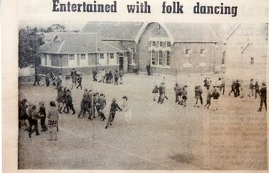 Photograph, Stawell Primary School Number 502 showing the students Folk dancing -- the Stawell Times Weekly 1971
