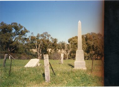 Photograph, “Moray” Grave Marker in a Private Cemetery -- Coloured