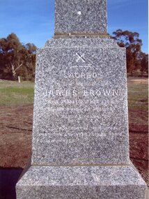 Photograph, “Moray” Grave Marker in a Private Cemetery 2012 -- Coloured