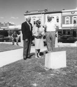 Photograph, Methodist Church Site Plaque Unveiling with Mrs Swartz nee Unknown in the centre of photo 1999