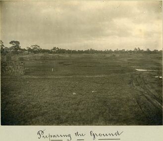Photograph, North Western Woollen Mills -- Preparing the Site