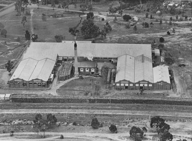 Photograph, North Western Woollen Mills -- Aerial View, Duplicate of Framed Image