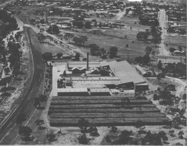 Photograph, North Western Woollen Mills -- Aerial View, Duplicate of Framed Image