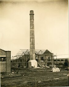 Photograph, North Western Woollen Mills -- Engine Room under Construction
