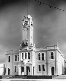 Photograph, Stawell Town Hall with Easter period lights c1970 -- 3 Photos