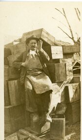 Photograph, Mr T Barker -- Tank Maker and Timber Merchants with Mr Alf Pickering 1926