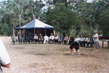 Photograph, Mr John D'Alton Plaque's unveiling with Mrs Janet West nee Unknown 2000
