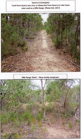 Photograph, A Track into Grampians Quarry -- Previously a Railway Line & Rifle Range Taken 2017 -- 2 Photos -- Coloured
