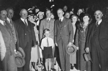 Photograph, Lord & Lady Huntingfield & People possibly at Great Western