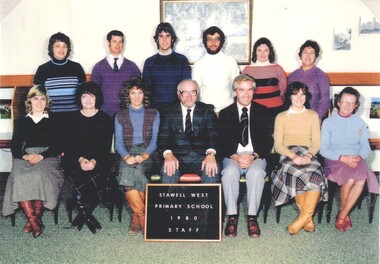 Photograph, Stawell West Primary School Number 4934 Staff -- Named 1980 -- Coloured