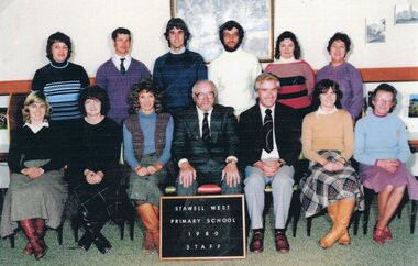 Photograph, Stawell West Primary School Number 4934 Staff -- Named 1980 -- Coloured