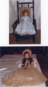 Photograph, Tall version of "Shurle" Doll loaned by Beverly Biggs -- 2 Photos -- Coloured