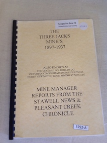 Book, Greg Cameron, The Three Jacks Mines 1897-1937, 2004