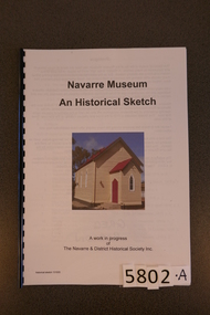 Book, Navarre & District Historical Society, Navarre Museum An Historical Sketch, 2013