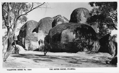 Photograph, Sister Rocks -- Postcard Valentine Series No 1084