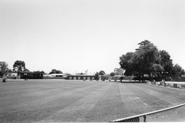 Photograph, Central Park Oval looking towards scoreboard and athletic club rooms